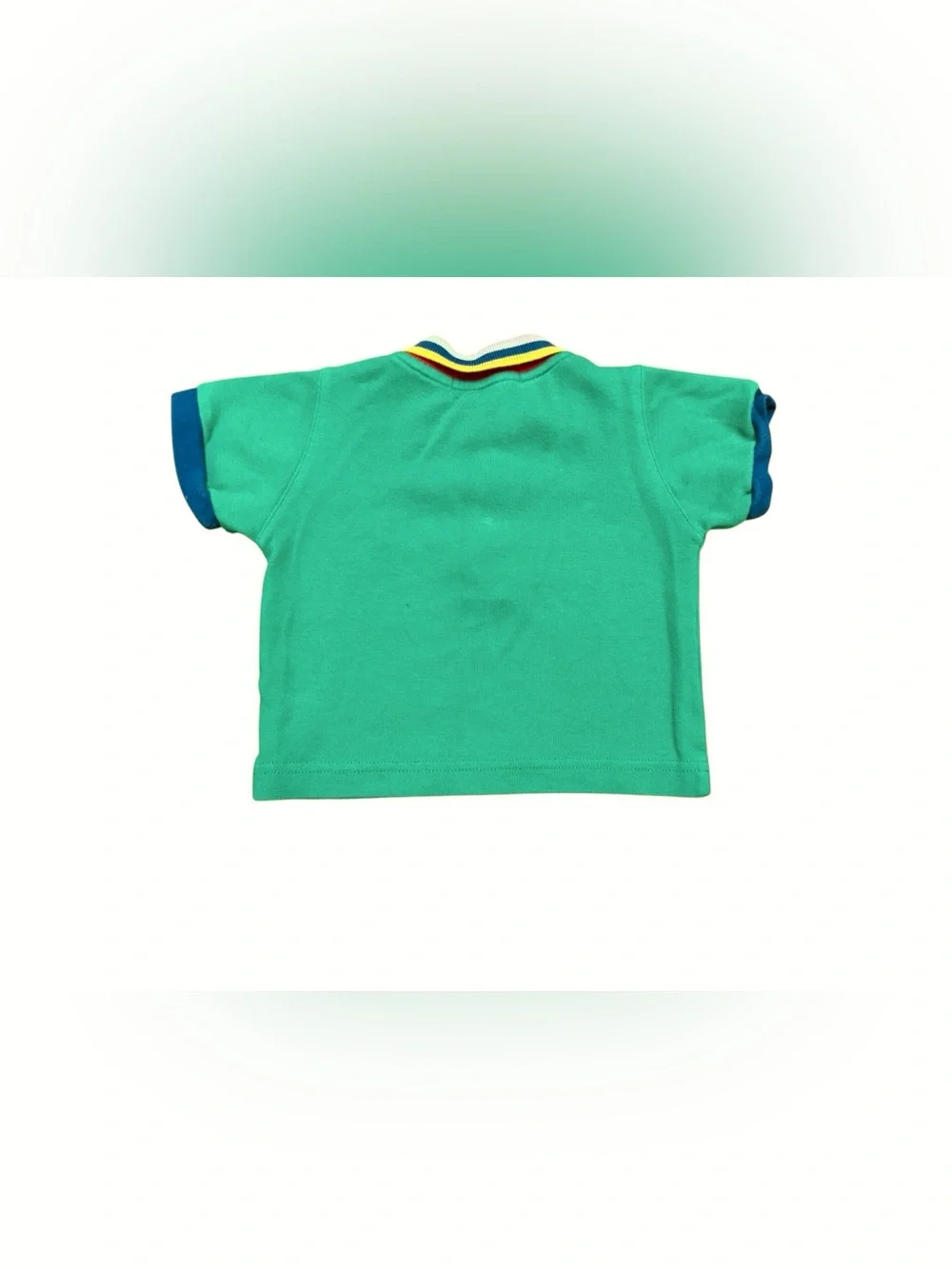 Vintage 90s Gymboree Colorblock Collared Shirt Baby Boy Embroidered Giraffe